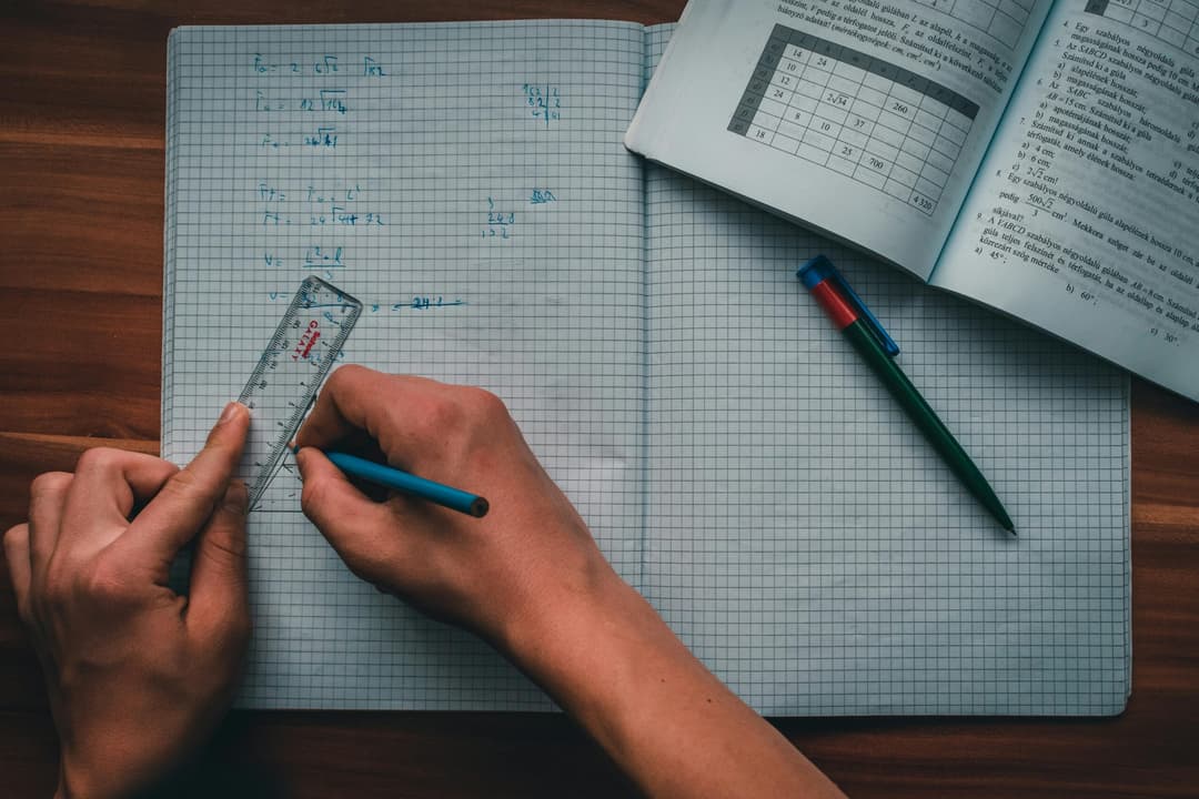 Mathematics notes on paper